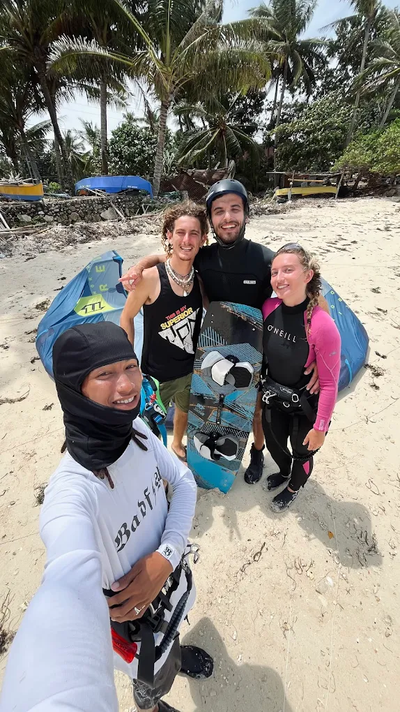 Surf Zone team with students on the beach in Siquijor