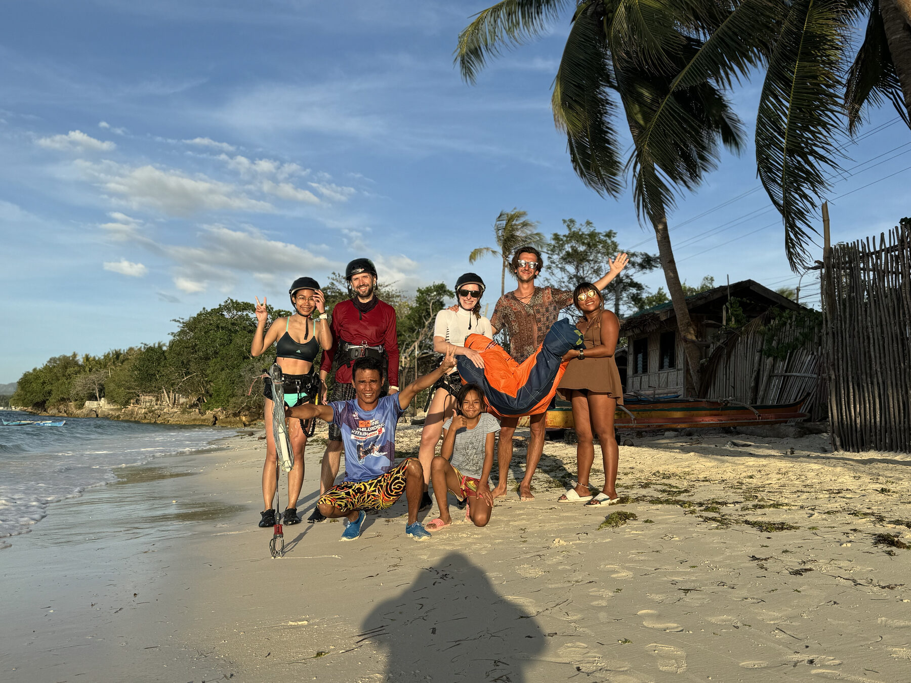Surf Zone team on the beach between kite sessions