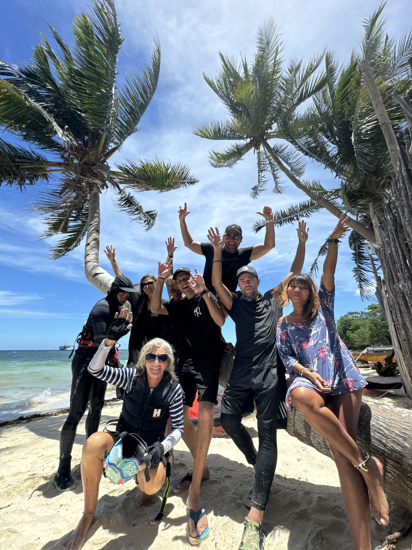 Surf Zone team hanging out after a kitesurf session