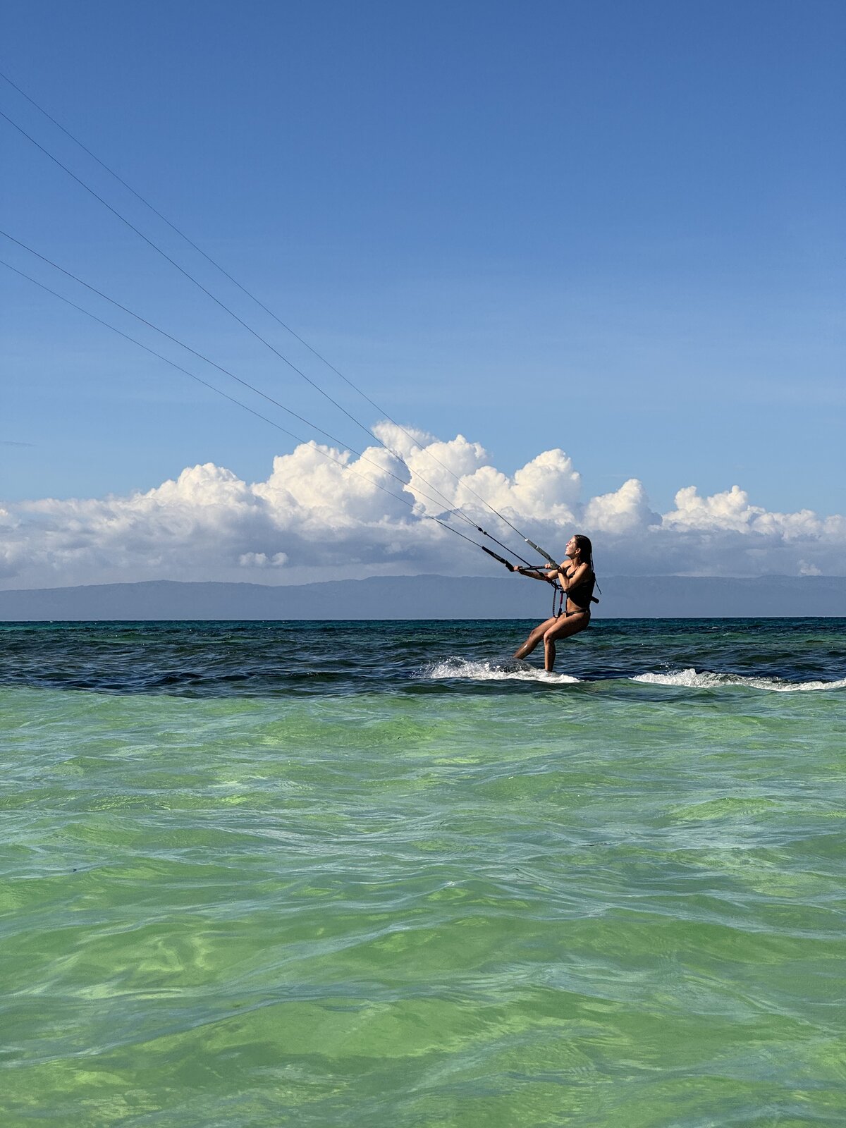 Kiter on the water off Siquijor